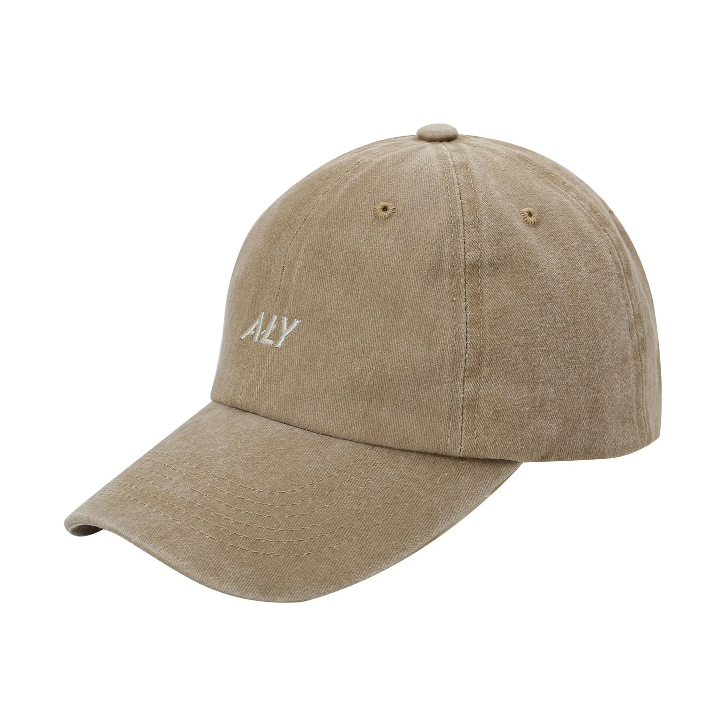 Aly Good Vibes - "Aly Logo Beige" Washed Cap