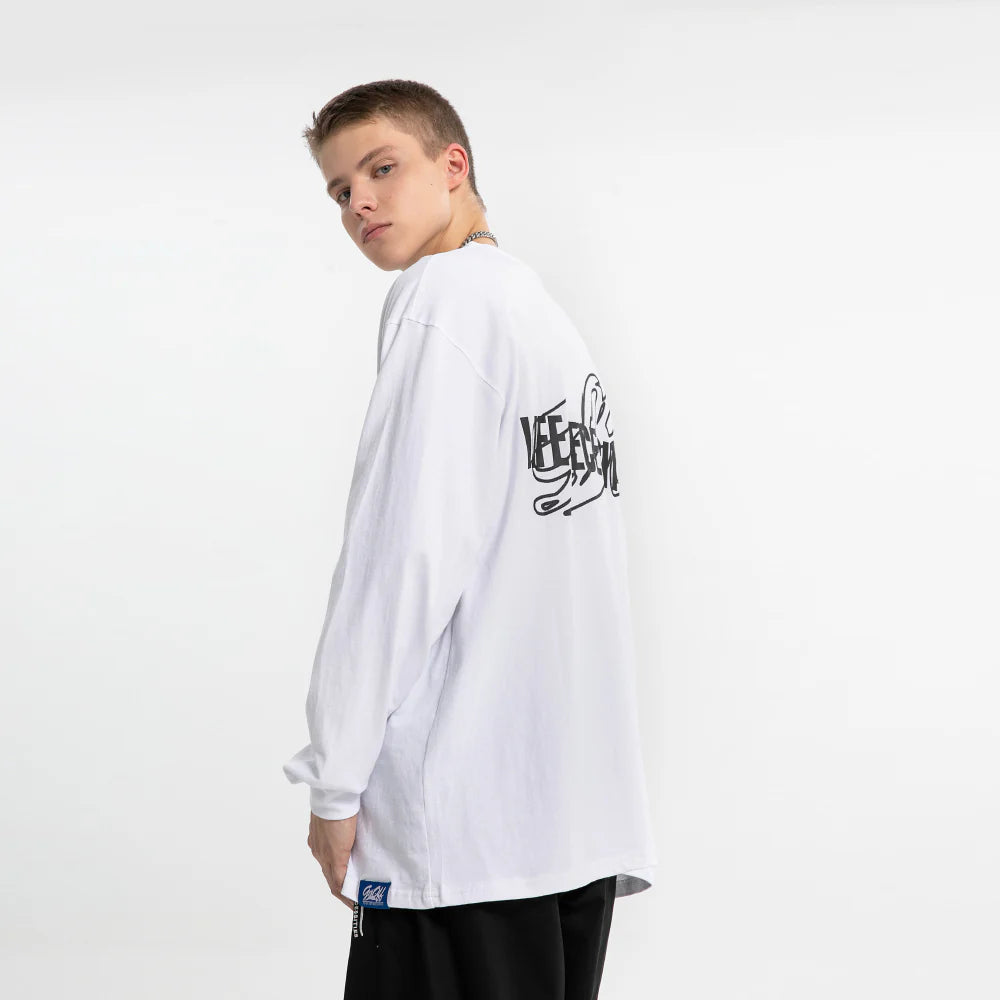 GO OFF INK JET PRINTING L/SL TOP(White)