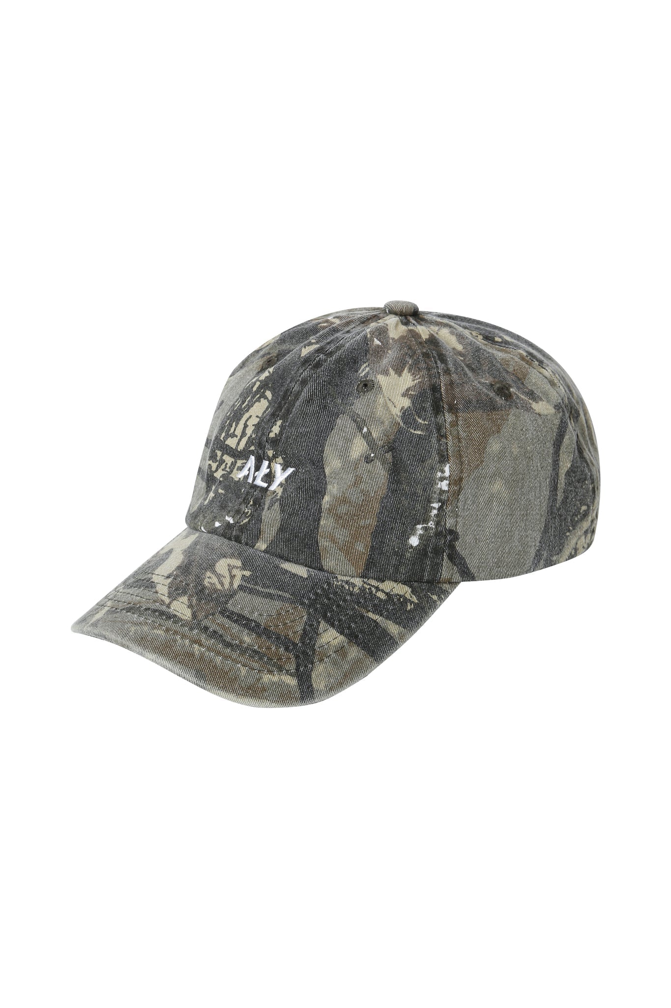Aly Good Vibes - "ALY DISTRESSED LOGO TREE CAMO" WASHED CAP
