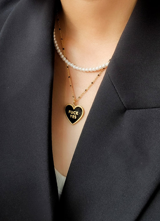 Matter Matters Fuck Yes Pendant • Black / Reversible