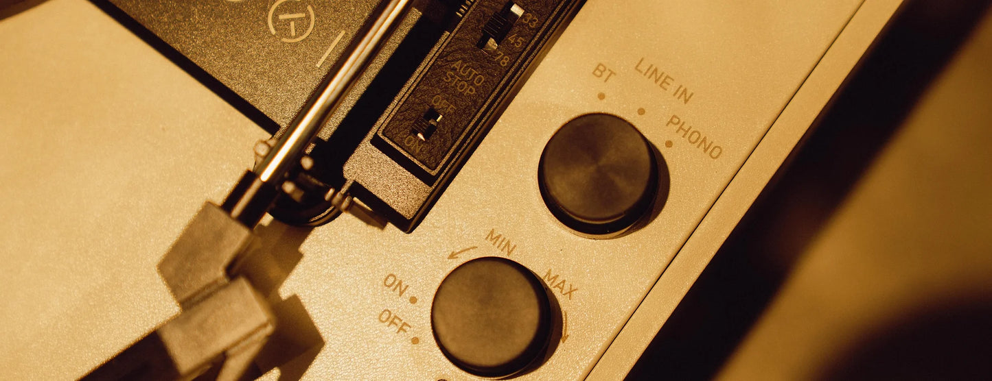 Vinyl Record Player- Vegan Leather