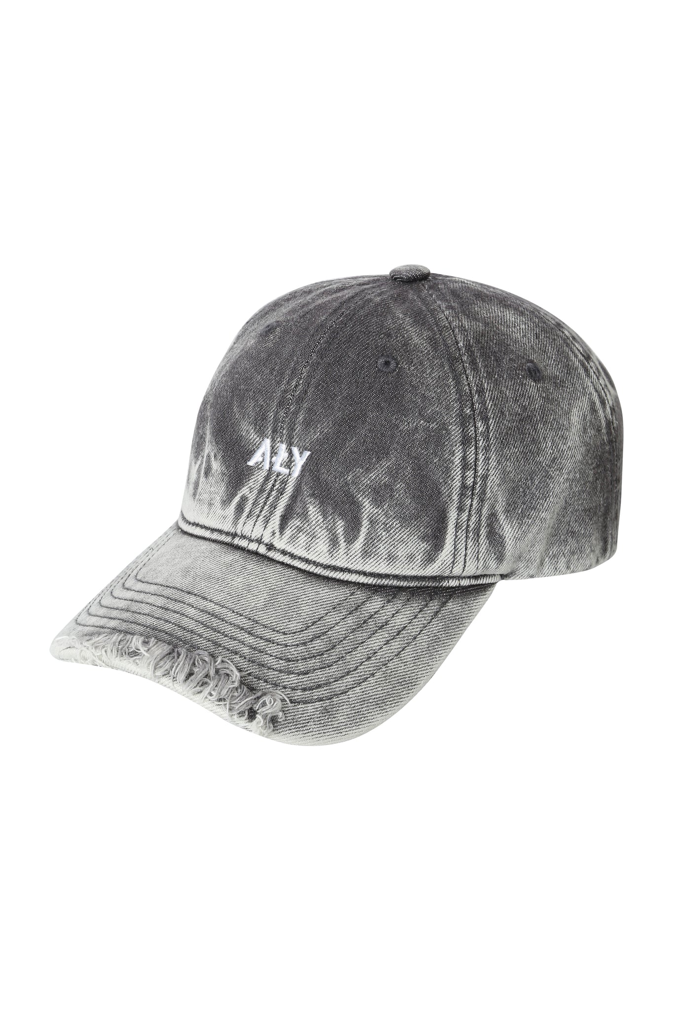 Aly Good Vibes - "ALY DISTRESSED LOGO GREY" WASHED CAP