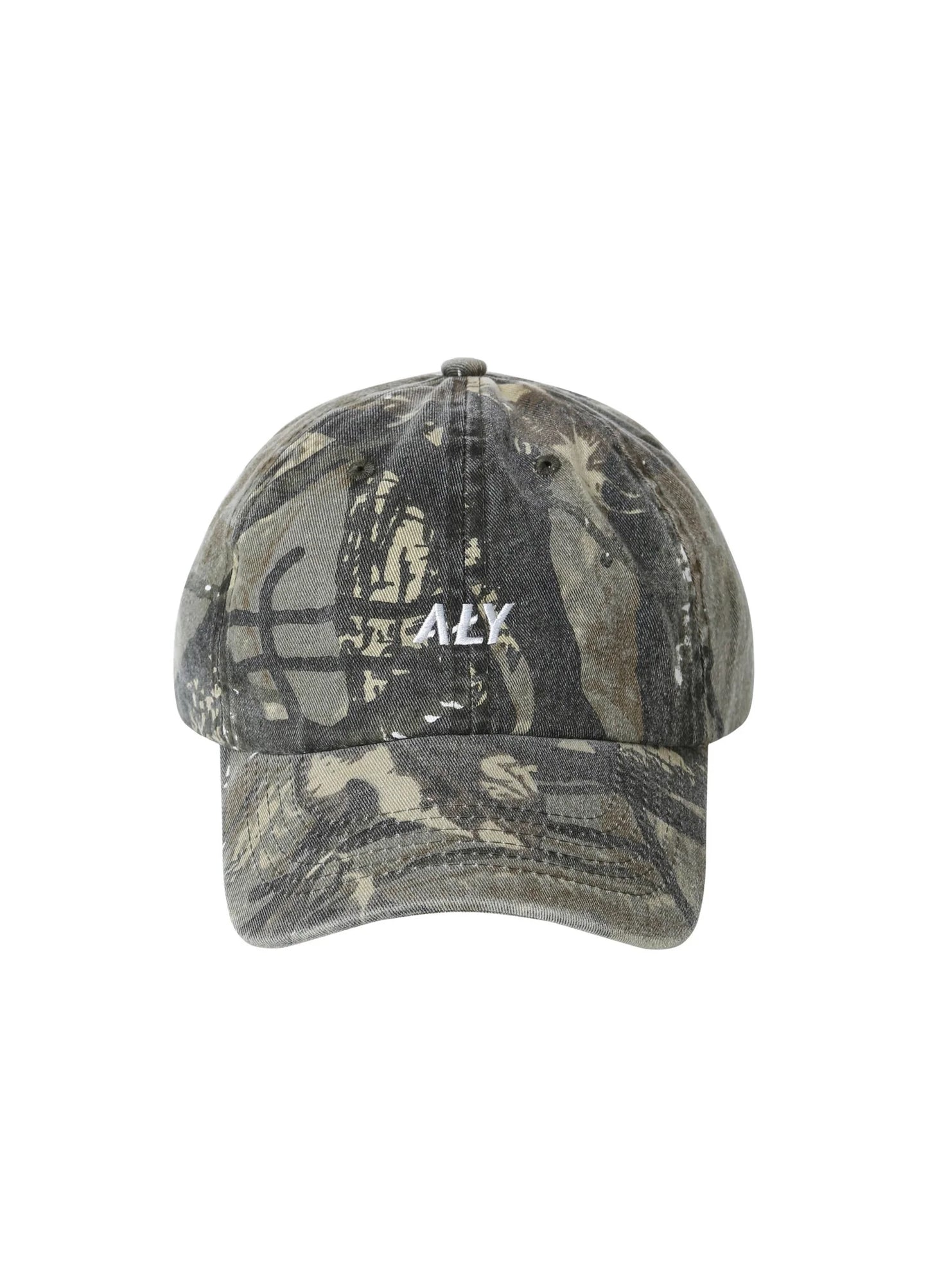 Aly Good Vibes - "ALY DISTRESSED LOGO TREE CAMO" WASHED CAP