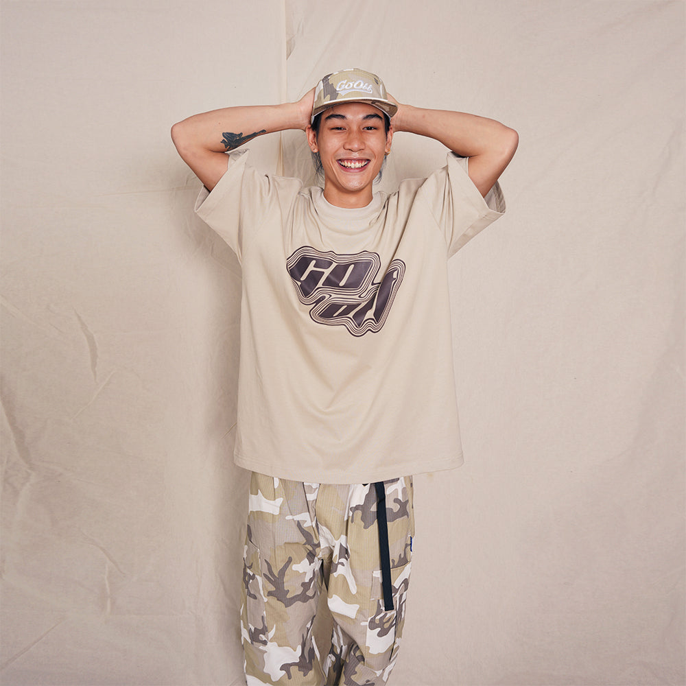GO OFF FONT TEE (EARTHY) (SS23T004E)
