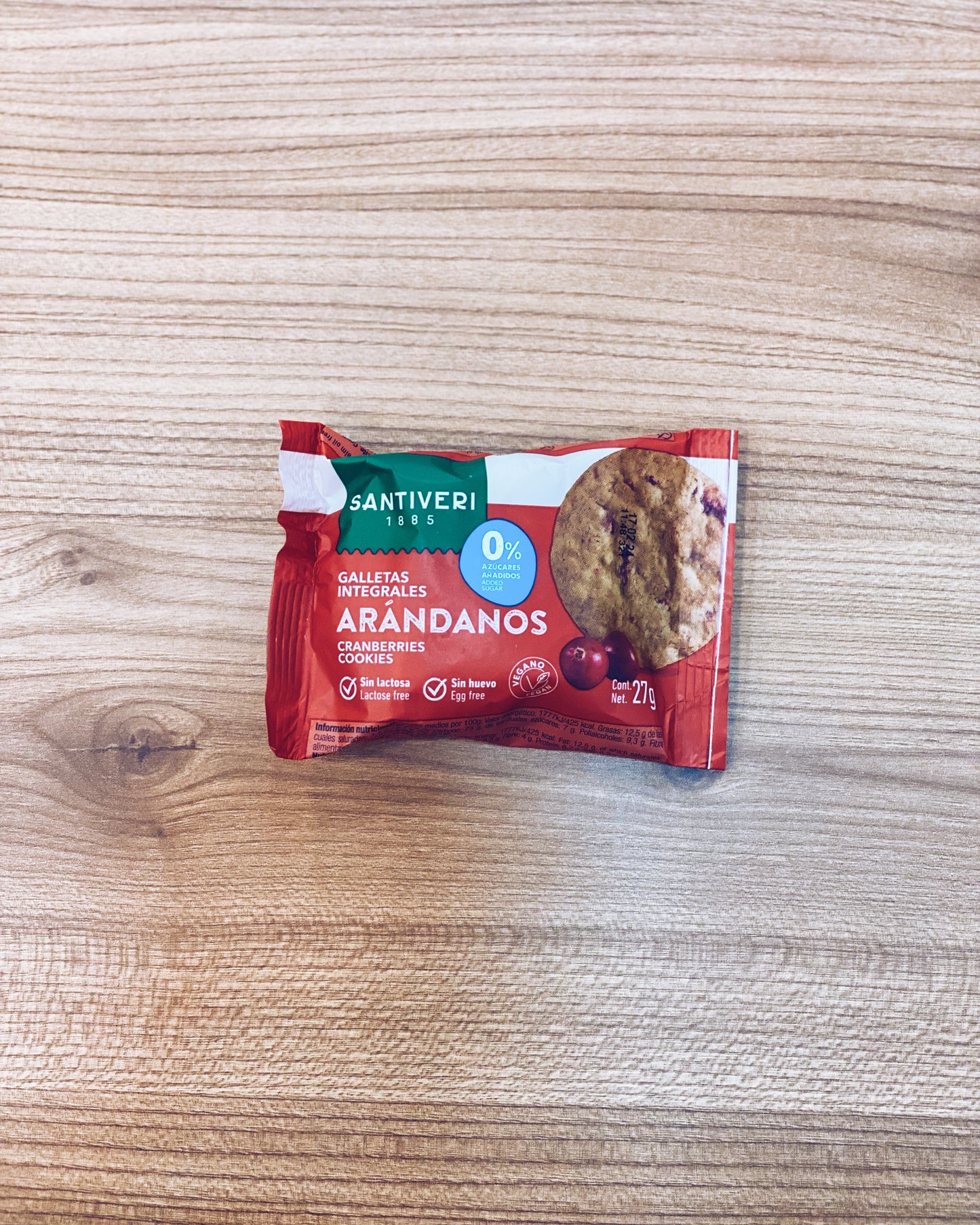無添加糖全素蔓越苺全麥曲奇餅 27克|No Added Sugar Vegan Cranberries Digestive Biscuits 27g