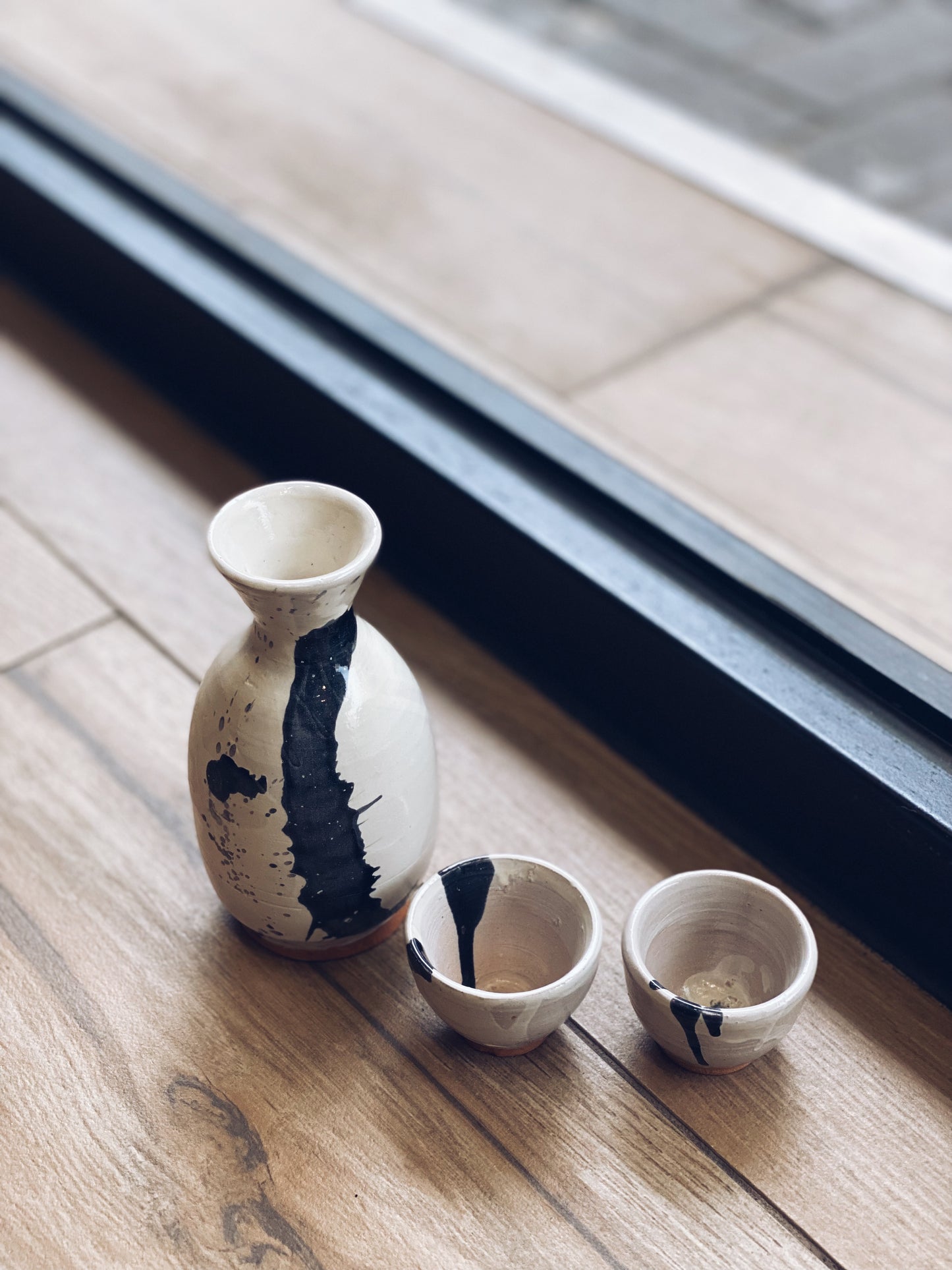 王小夏藝術工作室 - 清酒杯套裝 (水墨)|Zoes Ceramics - Sake Cup Set (Ink)