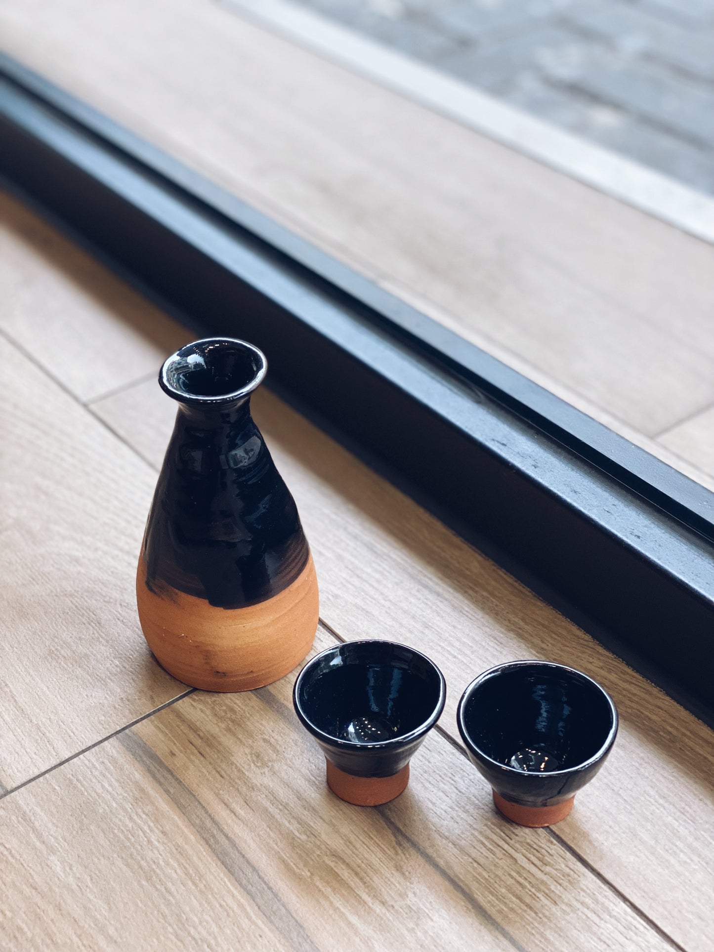 王小夏藝術工作室 - 清酒杯套裝 (黑色)|Zoes Ceramics - Sake Cup Set (Black)