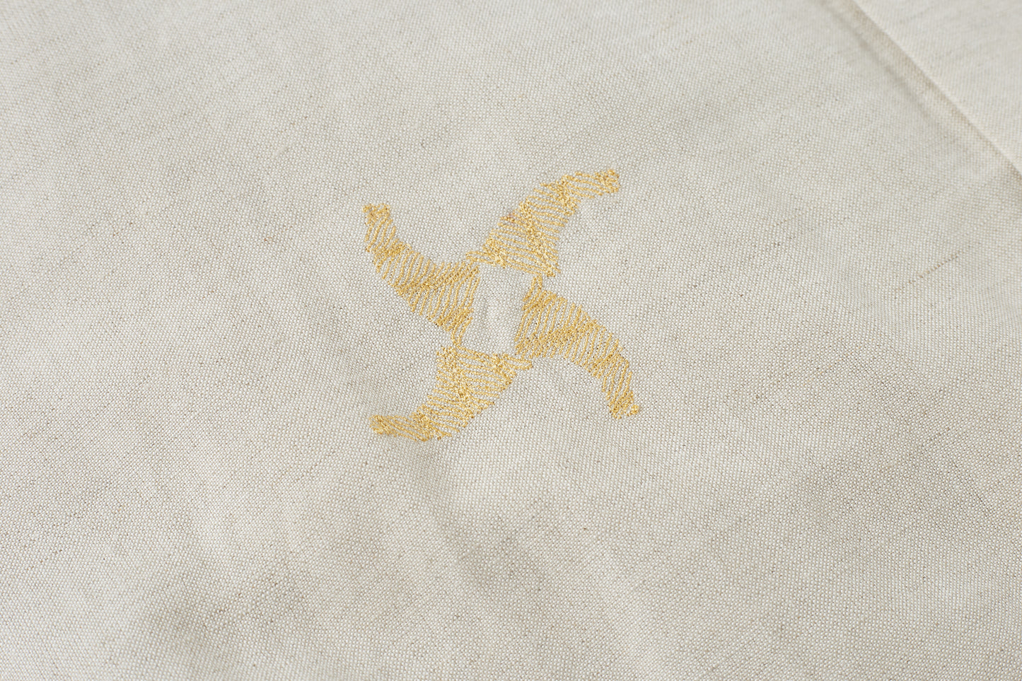 CHILLHANG日系棉麻刺繡沙灘恤衫(白色)