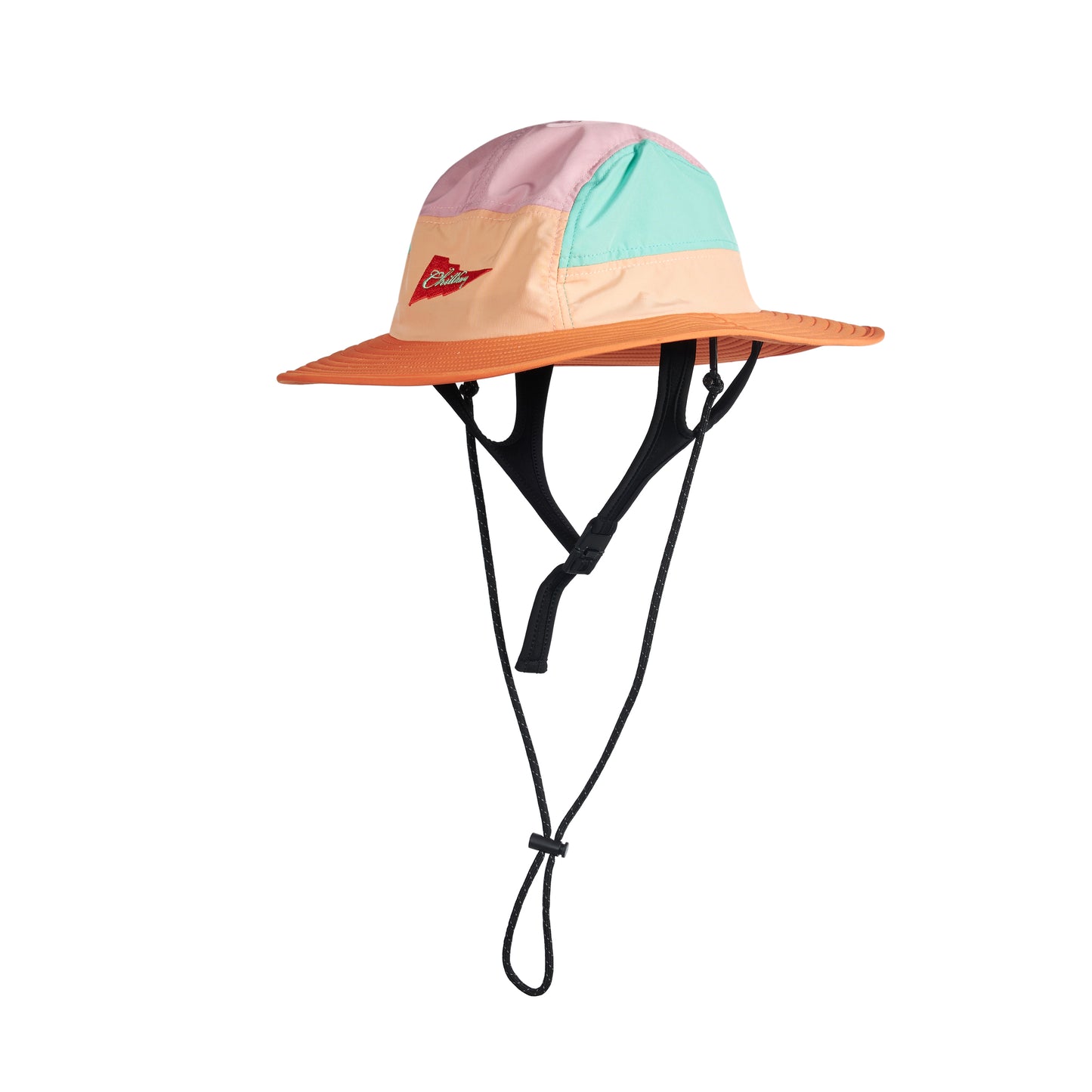 CHILLHANG 拼色衝浪漁夫帽(粉紅 x 橙)