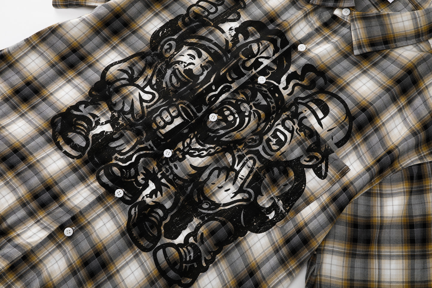 GO OFF Plaid Short-Sleeve Shirt