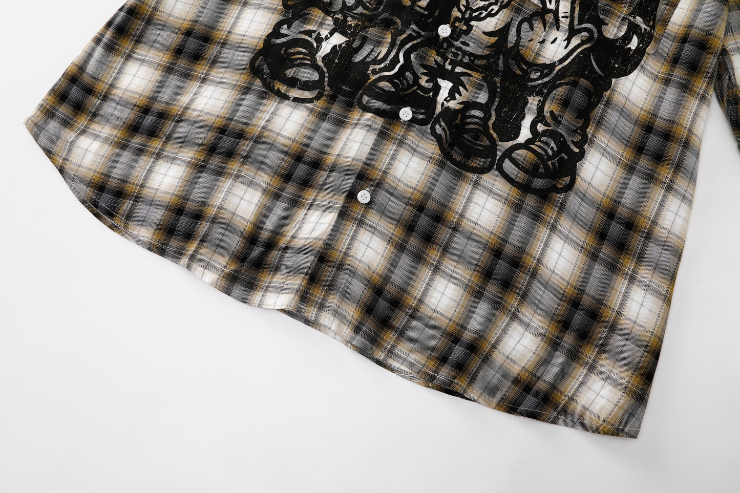 GO OFF Plaid Short-Sleeve Shirt