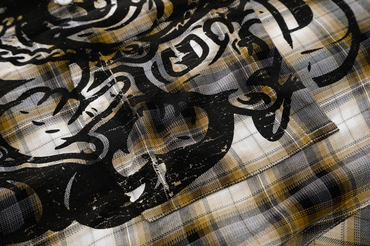 GO OFF Plaid Short-Sleeve Shirt
