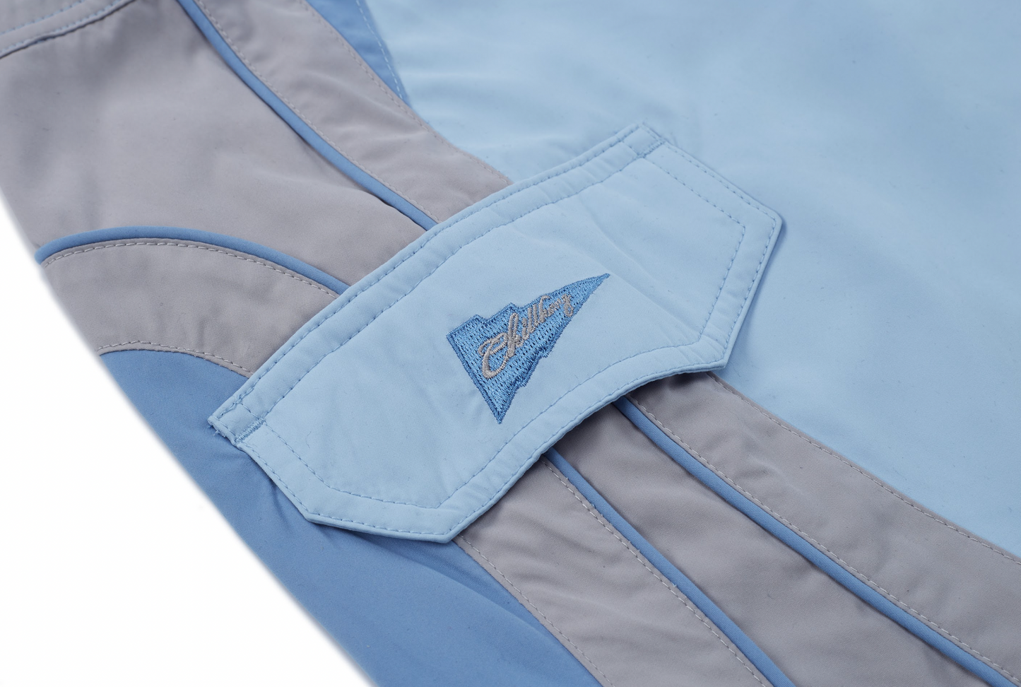 CHILLHANG 拼色水陸沙灘褲(藍灰拼色)(Unisex)