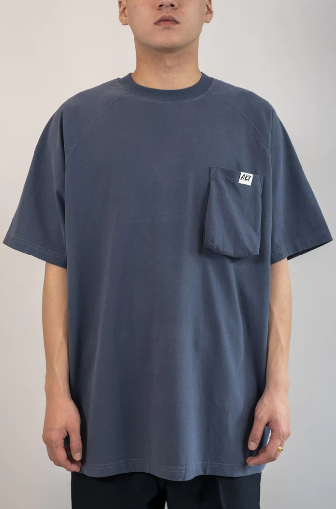 Aly Good Vibes - Logo Pocket Tee (Navy)