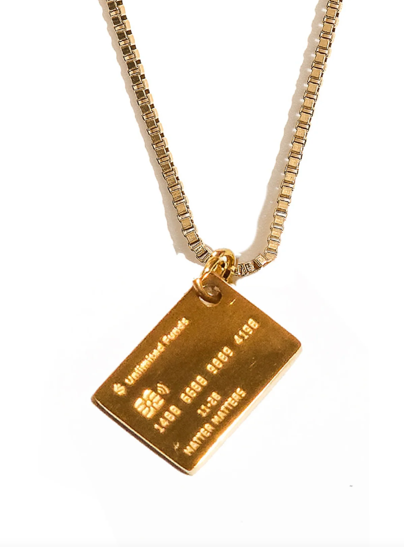 Matter Matters Unlimited Funds Credit Card Necklace • Gold