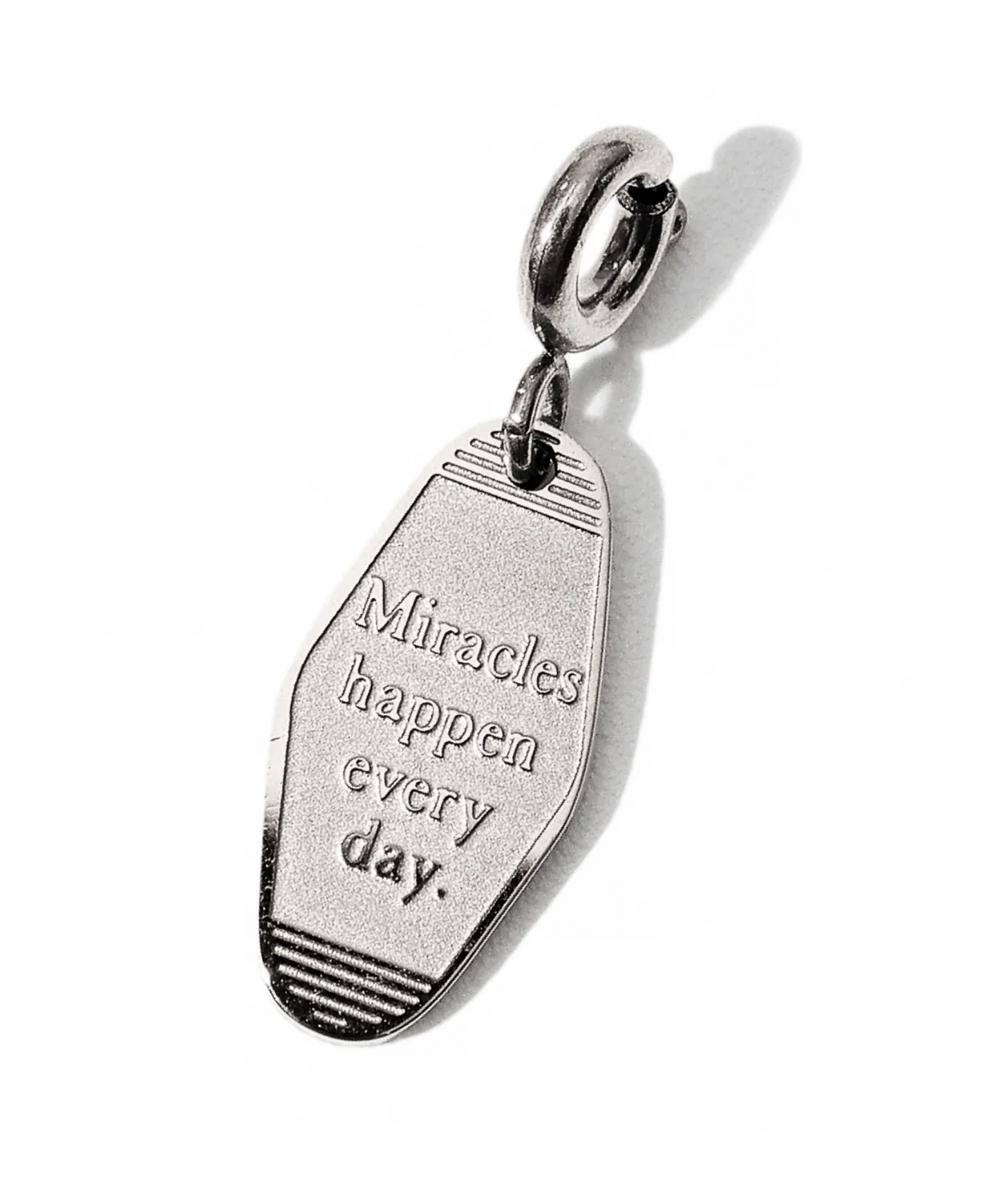 Matter Matters 'Miracles Happen Everyday' Key Tag Pendant • Steel
