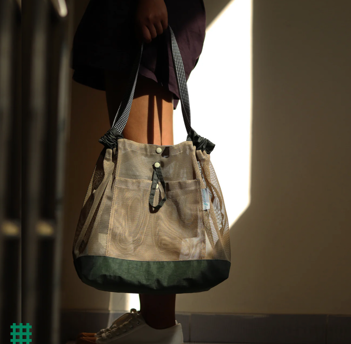 Informal Bag Mesh Shopper Size L (Khaki)