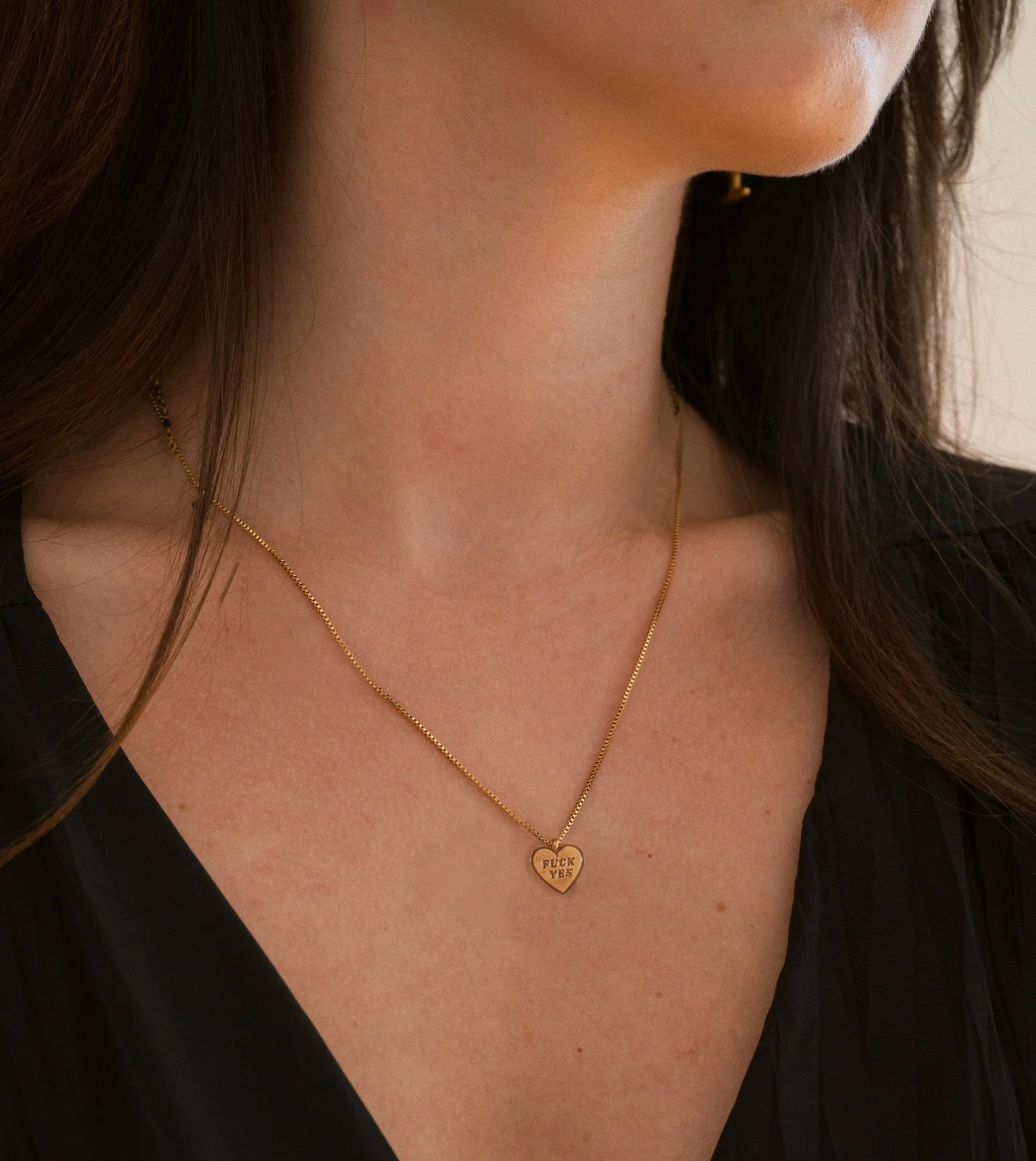 Matter Matters Mini Fuck Yes & :) Necklace • Gold