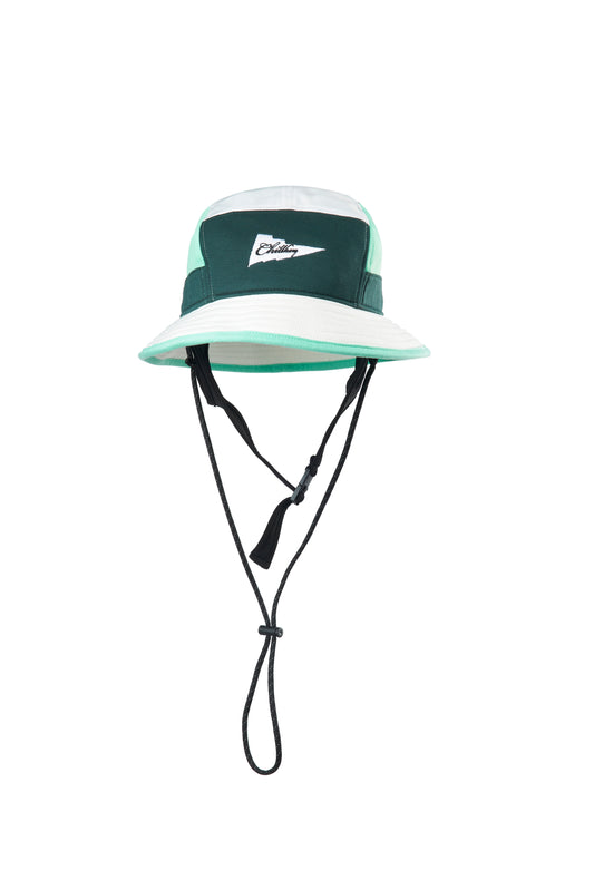 CHILLHANG 拼色小漁夫帽(綠 x 白)