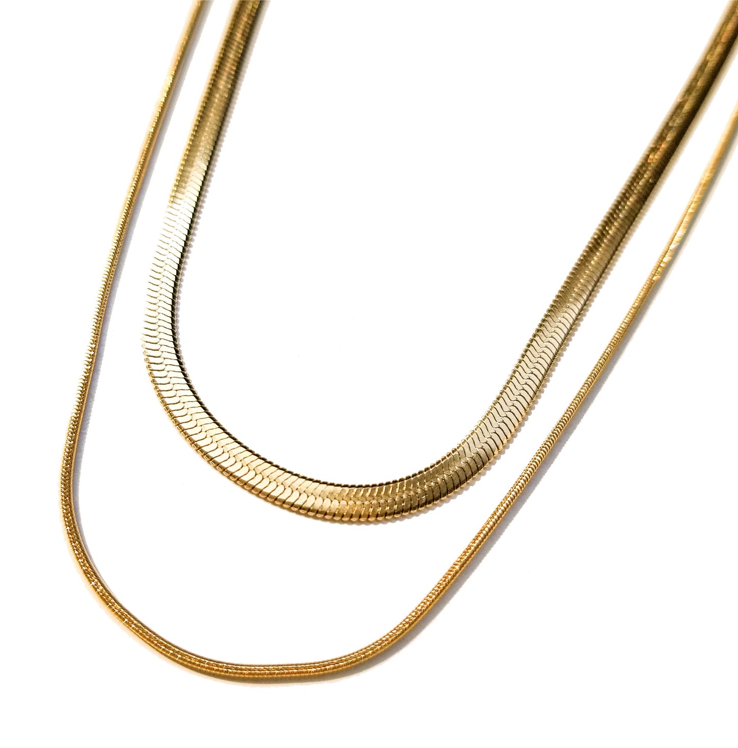 Matter Matters Double Layer Necklace • Gold