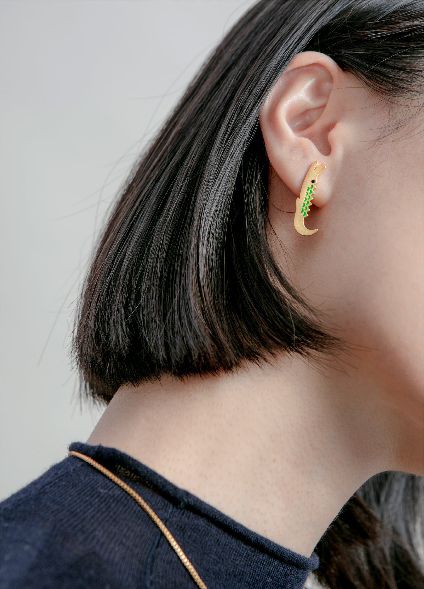 Matter Matters Crocodile Brothers Earrings - 18k Gold Plated Stainless Steel