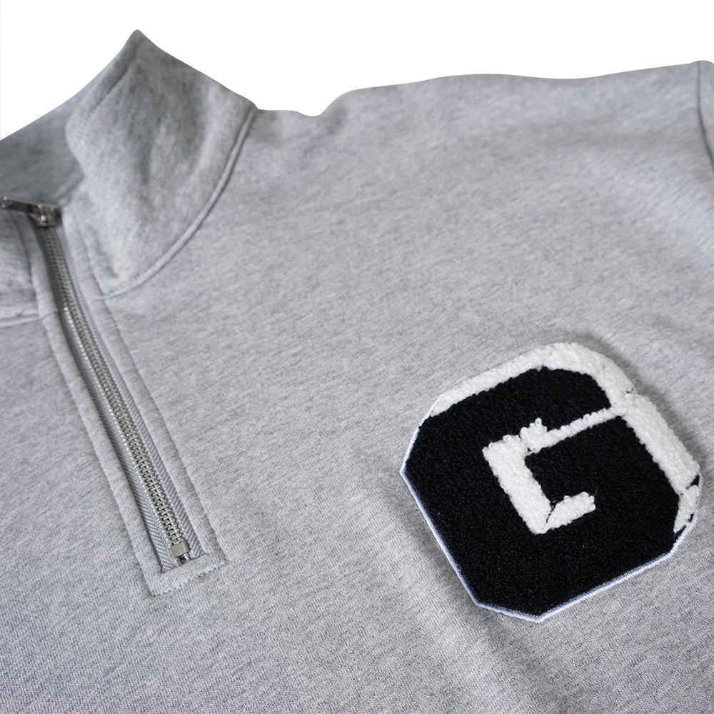 GO OFF G LOGO HALFZIP SWEAT (GREY)
