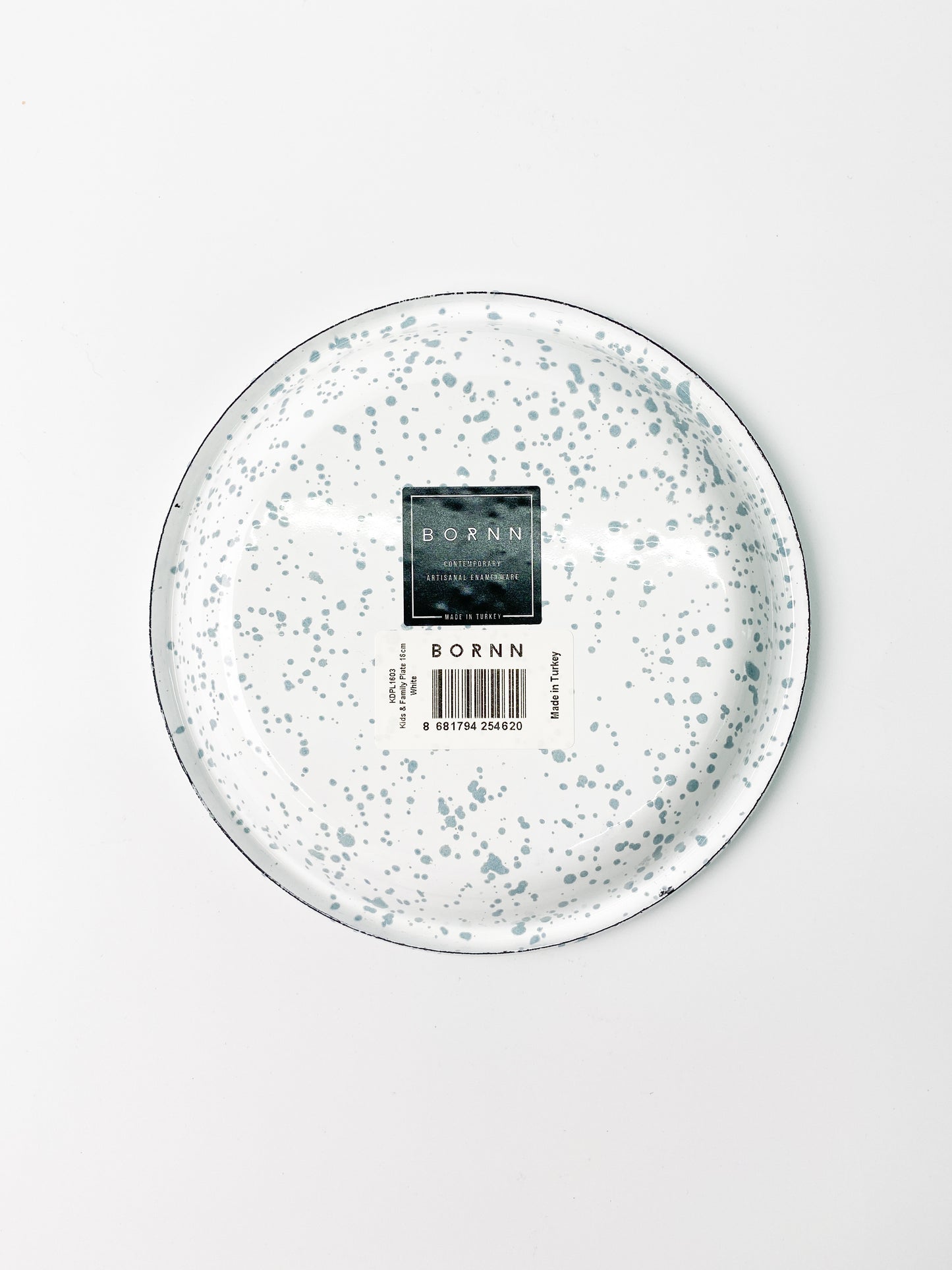 土耳其手製 Bornn 琺瑯小碟| Handmade in Turkey Bornn Kids & Family Plate (White)