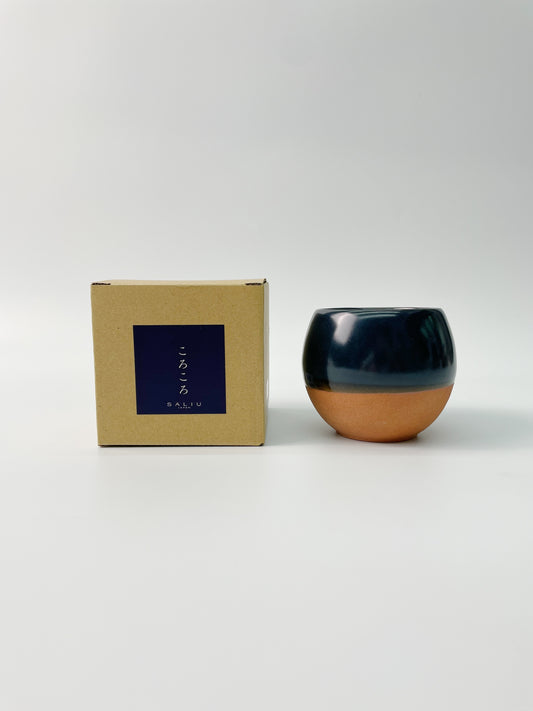 日本製美濃燒 雙色調小茶杯(深藍色) | Japanese Mino Ware Two- Tone Colour Tea Cup (Navy)