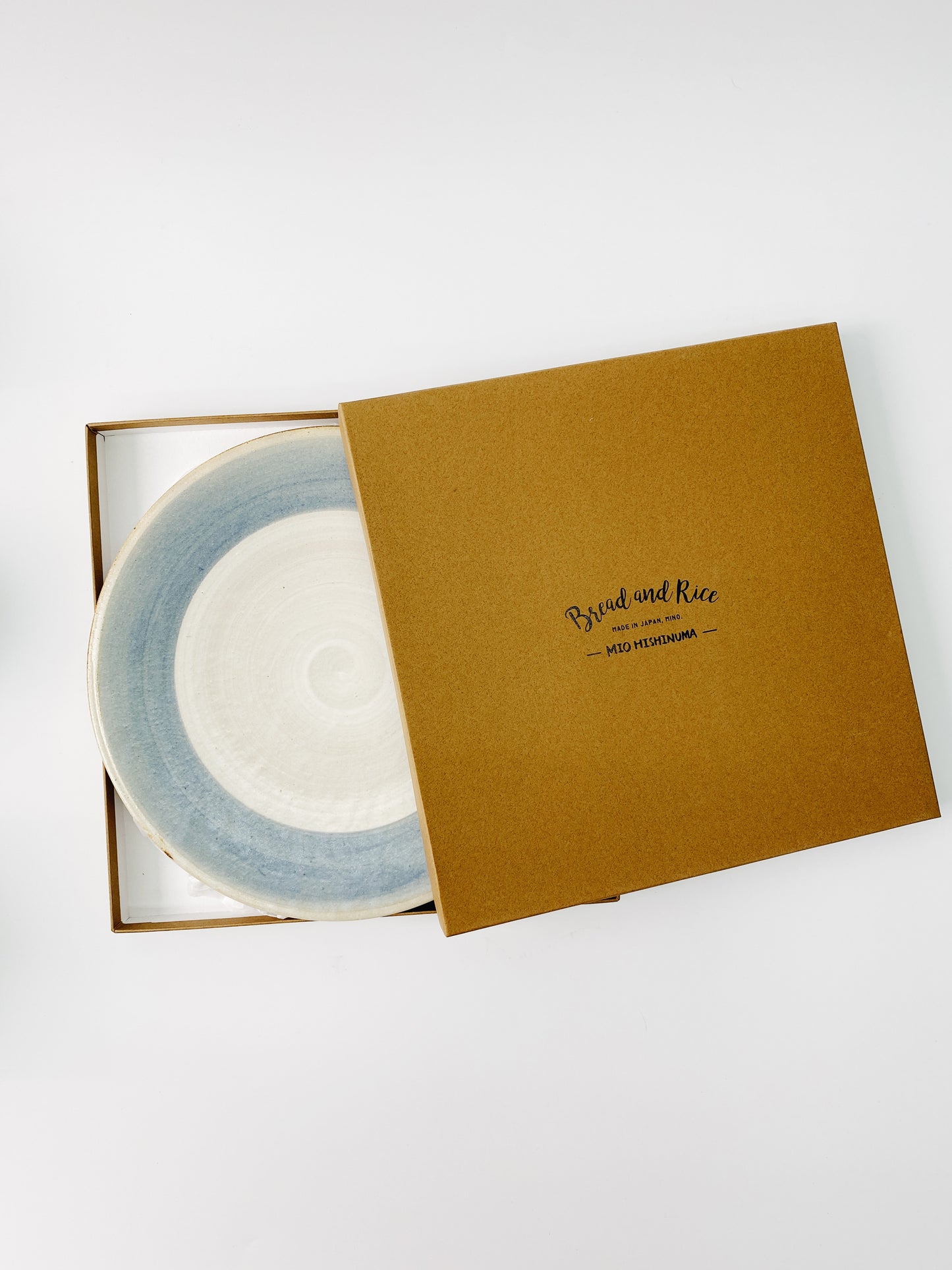 日本製美濃燒 藍色大圓碟 | Japanese Mino Ware Large Round Blue Plate