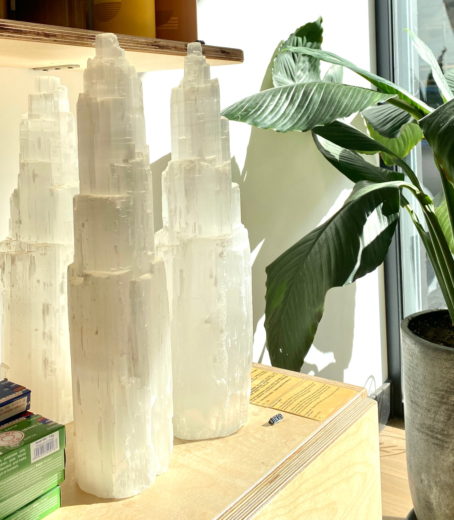 石膏柱「療癒之石」| Selenite Tower