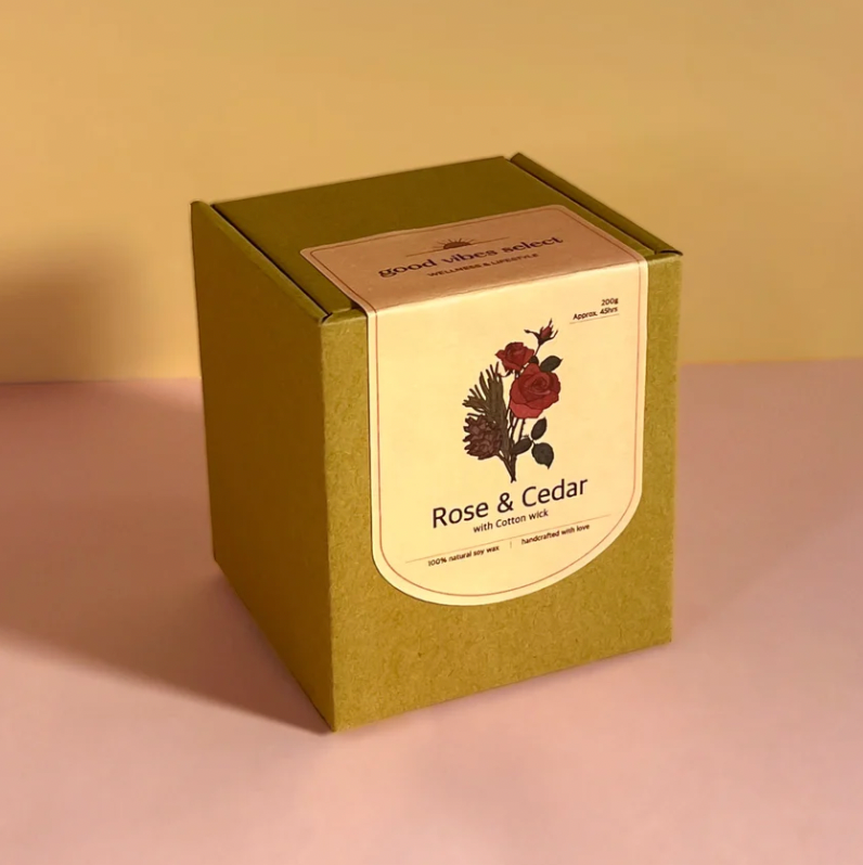 Good Vibes Select 玫瑰庭園 - 玫瑰雪松蠟燭 ( 棉芯 ) Rose & Cedar Candle with Cotton Core