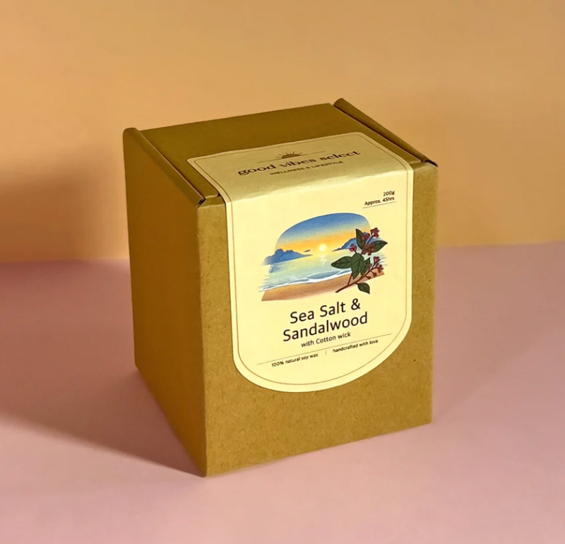 Good Vibes Select 海洋微風 - 海鹽檀木蠟燭 ( 棉芯 ) Seasalt & Sandalwood Candle with Cotton Core