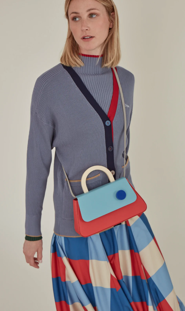Matter Matters 'Nope' / V-Neck Knit Cardigan • Stale Blue