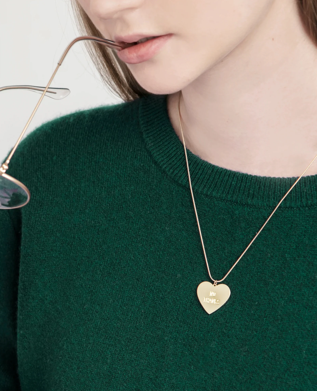 Matter Matters Fuck Yes Ball Chain Necklace • Cream / Reversible