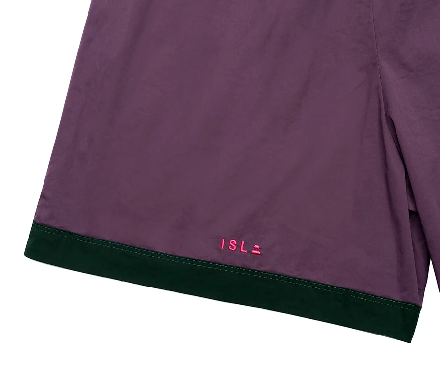 ISLA Team Tearaway Shorts (Two-Tone) - Forest Green x Purple