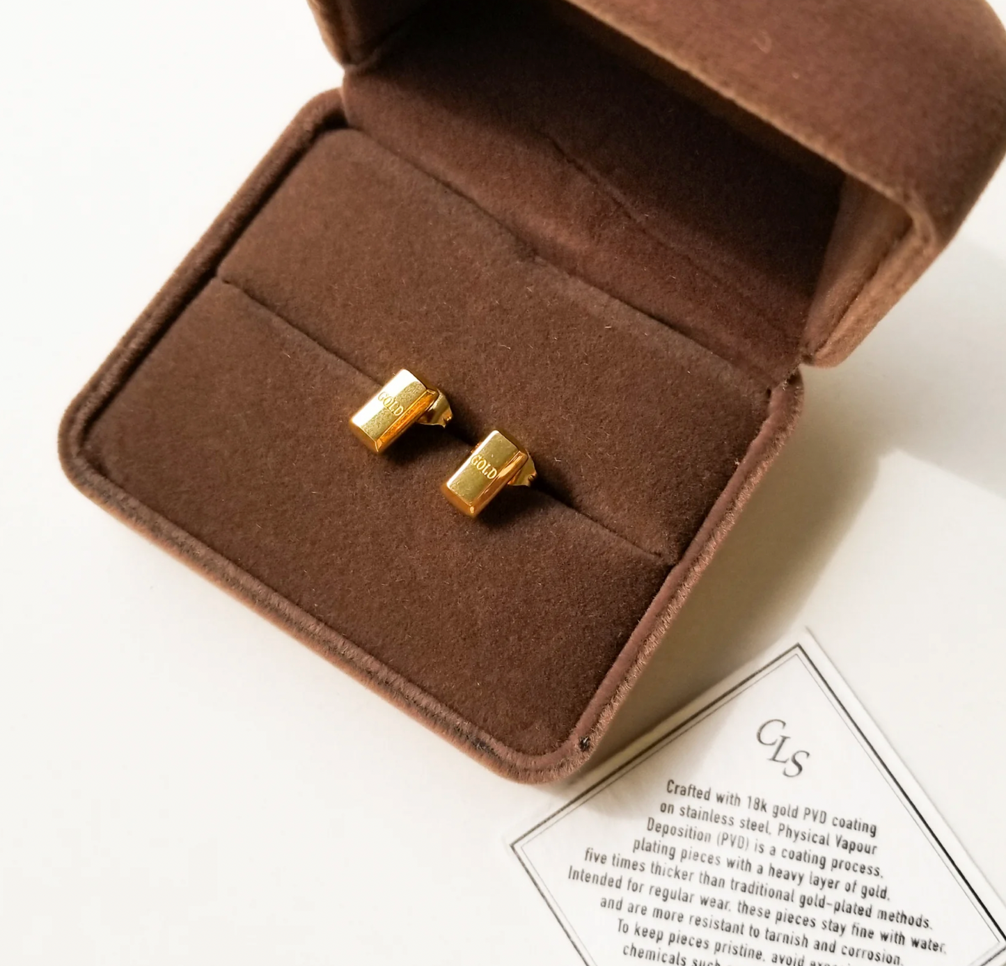Matter Matters Mini Gold Bar Studs