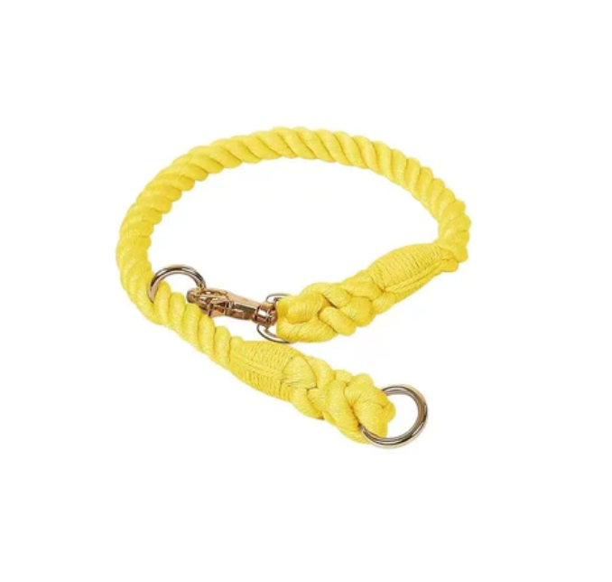 Pawsome Pets - Cotton Rope Collar (Lemon Squeeze)