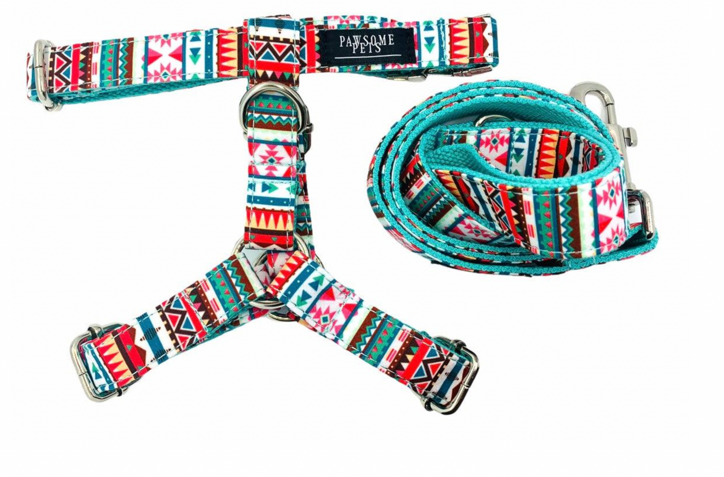 Pawsome Pets - Step in Harness (Tropical) (Bundle Set - 2 Pieces)