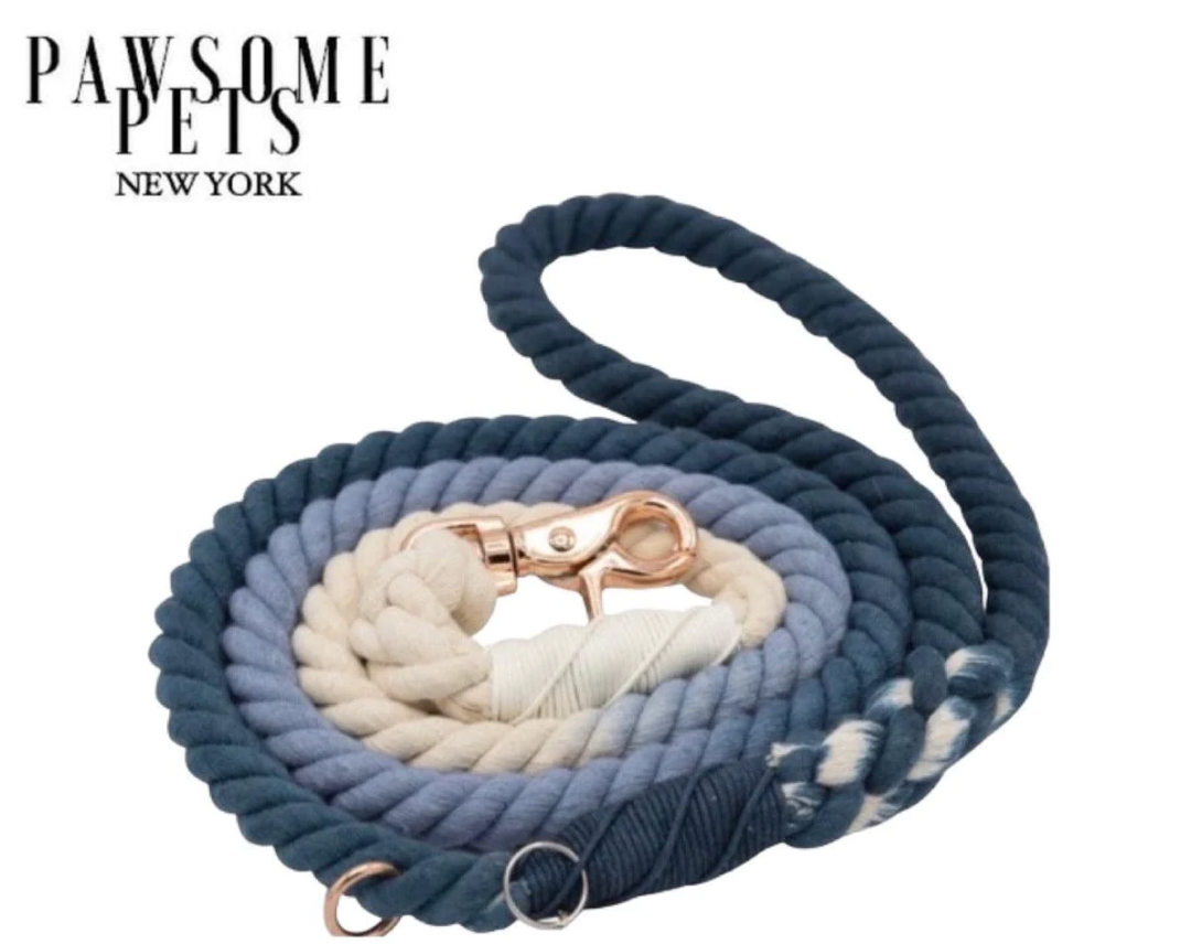Pawsome Pets - Rope Leash (Ombre Blue)