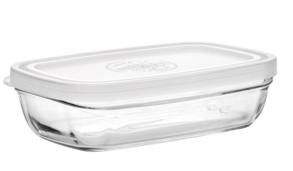 【法國製 Made in France】Duralex長方形保鮮盒 | Duralex Freshbox with Frosted Lid (370ml)
