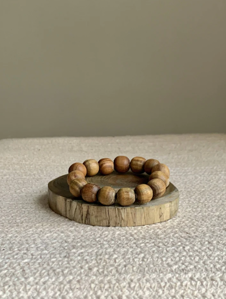 Guaiacwood Beaded Bracelet (10mm) | 手造癒創木圓珠手鏈 (10mm)