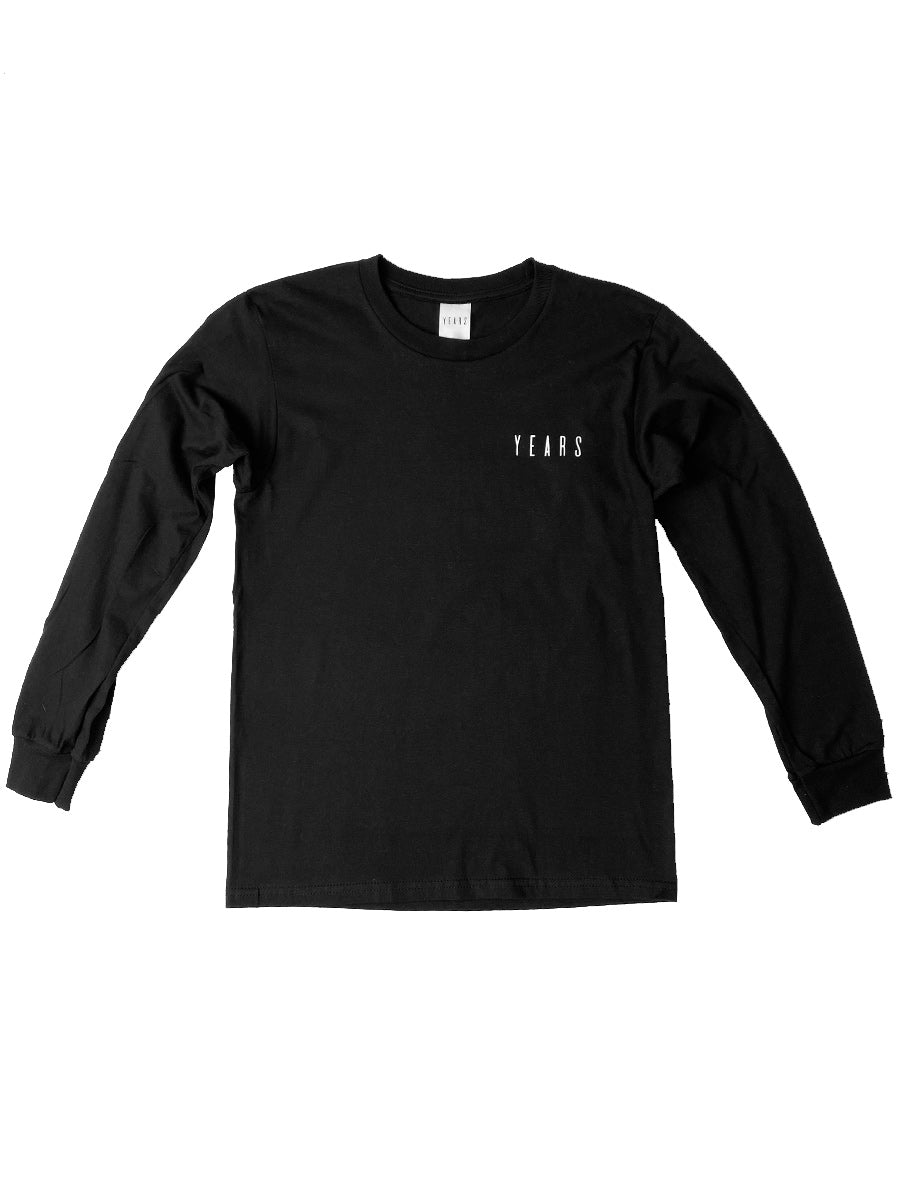 YEARS - "LIVIN' IN A NEW WORLD" Long Sleeve Tee (Black)