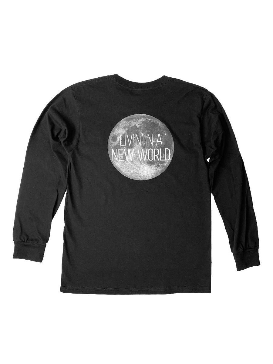 YEARS - "LIVIN' IN A NEW WORLD" Long Sleeve Tee (Black)