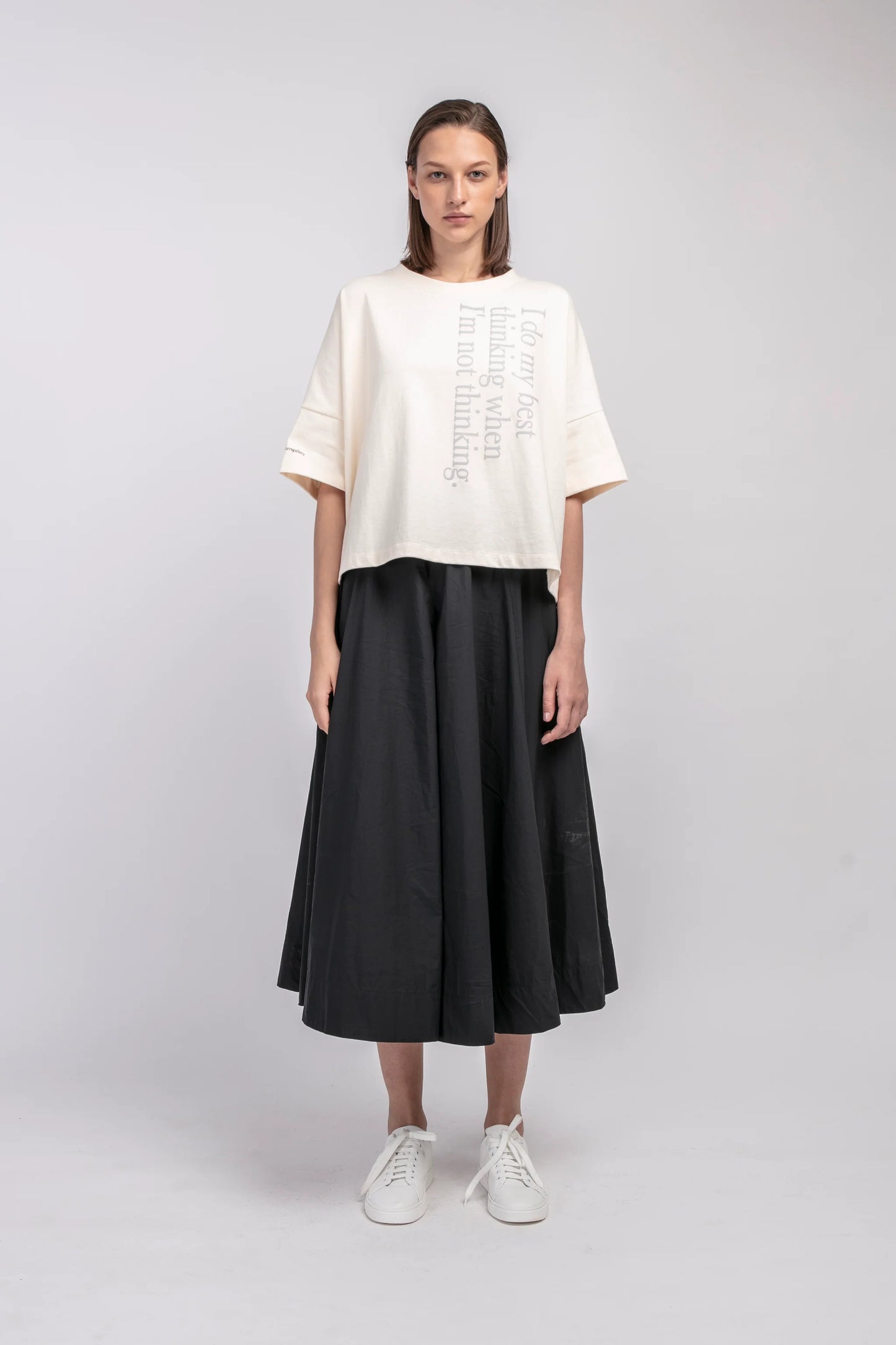 Matter Matters Best thinking / Oversized Short Tee • Beige