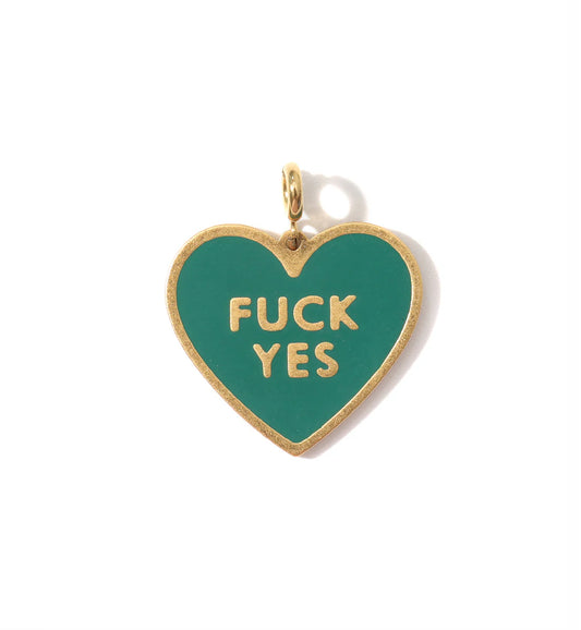 Matter Matters Fuck Yes Pendant • Forest Green / Reversible