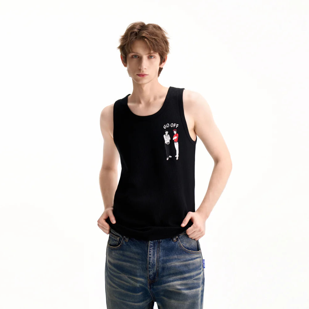 GO OFF Waffle-Knit Tank