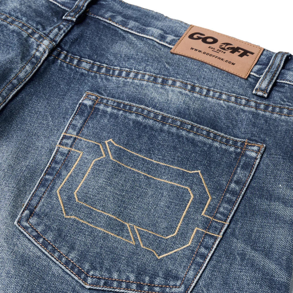 GO OFF 復古貓鬚寛直筒牛仔褲 | GO OFF Vintage Whisker Wide-Straight Jeans