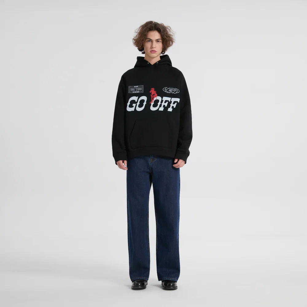 GO OFF Heavyweight Graphic Hoodie - Black