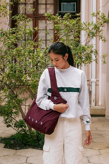 ISLA Packable Crest Tote (BURGUNDY)