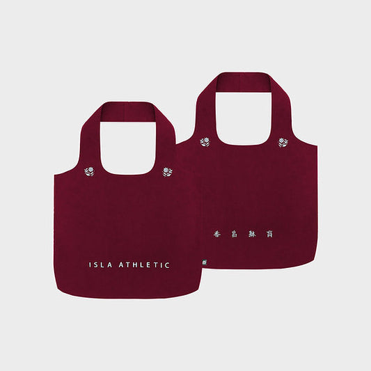 ISLA Packable Crest Tote (BURGUNDY)